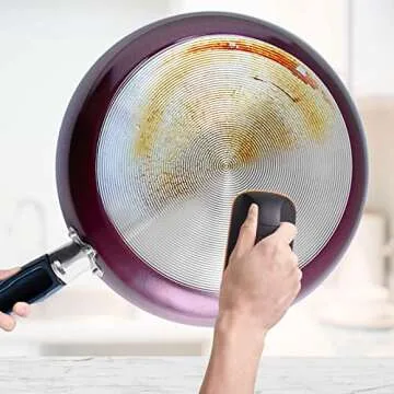 SHINESTAR 11-Piece Griddle Scouring Pad for Blackstone, Flat Top Grill Cleaner for Kitchen, Griddle Cleaning Kit with 10 Grill Scrubber Pads & 1 Handle, Efficient Cleaning & Not Easily Fall Off