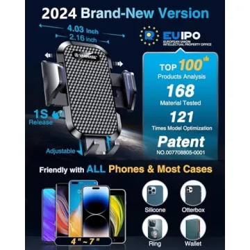 Military-Grade Car Phone Holder with Strong Suction Power