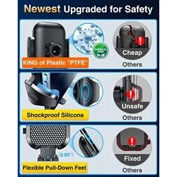 Military-Grade Car Phone Holder with Strong Suction Power