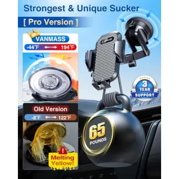 Military-Grade Car Phone Holder with Strong Suction Power