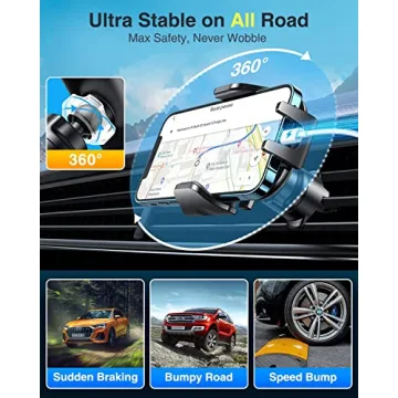 Military-Grade Car Phone Holder with Strong Suction Power