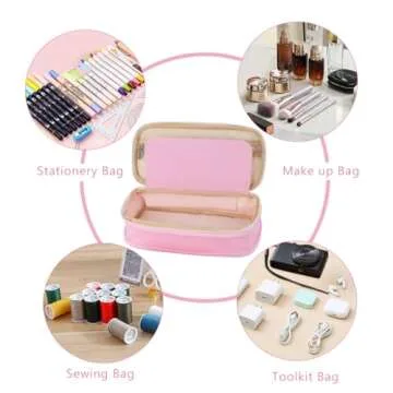 iSuperb Foldable Pencil Case Big Capacity Canvas Organizer