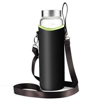 Sursip 32 oz Glass Water Bottle - Stylish & Eco-Friendly Hydration