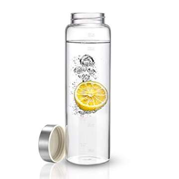 Sursip 32 oz Glass Water Bottle - Stylish & Eco-Friendly Hydration