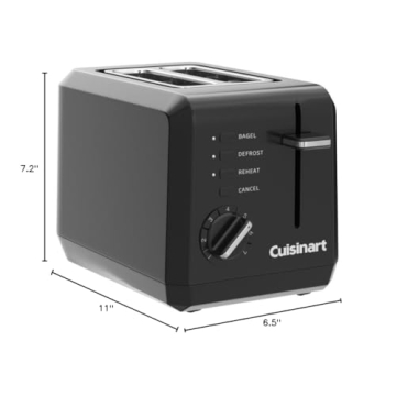 Cuisinart CPT-122BK Toaster - Compact & Stylish