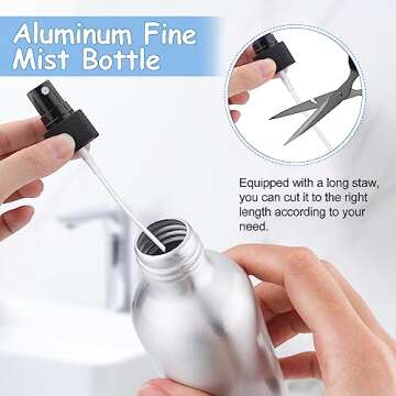 DMuuuDM 4-Pack Aluminum Spray Bottles for Travel