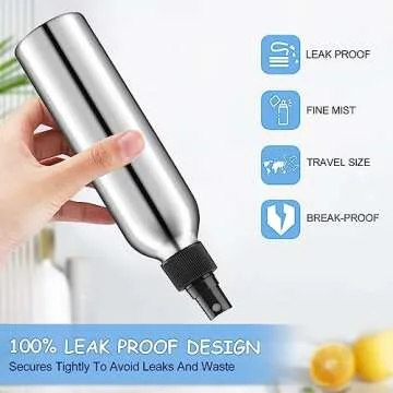 DMuuuDM 4-Pack Aluminum Spray Bottles for Travel