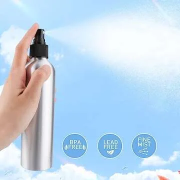 DMuuuDM 4-Pack Aluminum Spray Bottles for Travel
