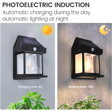 4pcs Solar Motion Sensor Outdoor Lights with 3 Modes