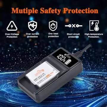 Pickle Power NB-6L NB-6LH Batteries and LED Battery Charger Replacement for Canon PowerShot SX530 HS, SX710 HS, SX700 HS, SX610 HS, SX600 HS, SX540 HS, SX510 HS, SX500 is, SX280 HS, SX270 HS, D30, S90