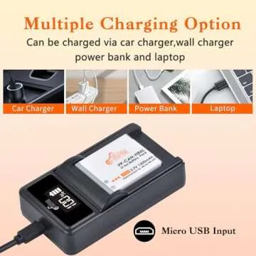 Pickle Power NB-6L NB-6LH Batteries and LED Battery Charger Replacement for Canon PowerShot SX530 HS, SX710 HS, SX700 HS, SX610 HS, SX600 HS, SX540 HS, SX510 HS, SX500 is, SX280 HS, SX270 HS, D30, S90