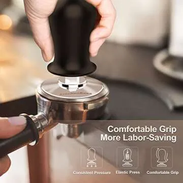 KitchenBoss 53mm Espresso Tamper for Perfect Extraction