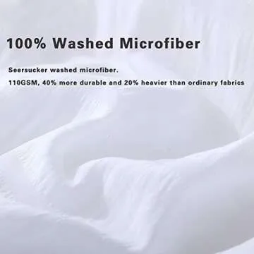 AveLom White Duvet Cover King (104 x 90 inches), 3 Pieces (1 Duvet Cover + 2 Pillow Cases), Seersucker Textured Ultra Soft Washed Microfiber, Textured Duvet Cover with Zipper Closure, Corner Ties