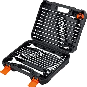 HORUSDY 32-Piece Combination Wrench Set - SAE & Metric, Premium Steel with Case