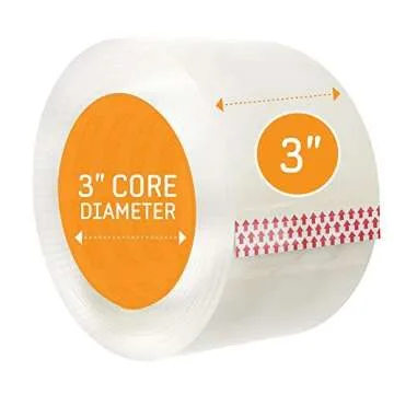 Tape King Clear Packing Tape - Strong 3 Inch Width Rolls