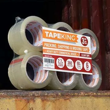Tape King Clear Packing Tape - Strong 3 Inch Width Rolls