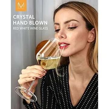 Premium Lead-Free Crystal Red Wine Glasses Set of 2