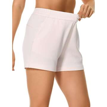 Colorfulkoala Women's High Waisted Ultra Soft Athletic Jersey Shorts Casual Summer Lounge Pants with Pockets (XS, Pink Sude)