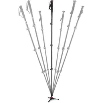 Manfrotto Video Monopod XPRO+, 4-Section Aluminium Camera and Video Support Rod with Fluid Base, Photography Accessories for Content Creation, Video, Vlogging