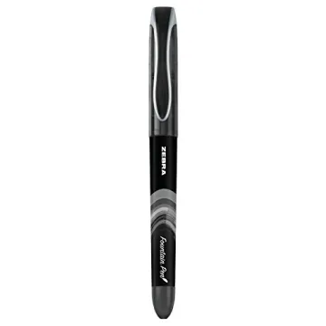 Zebra Pen Fountain Pen Set, Fine Point 0.6mm, Black Non-Toxic Ink, Stainless Steel Nib, Disposable, 1-Pack (48311)