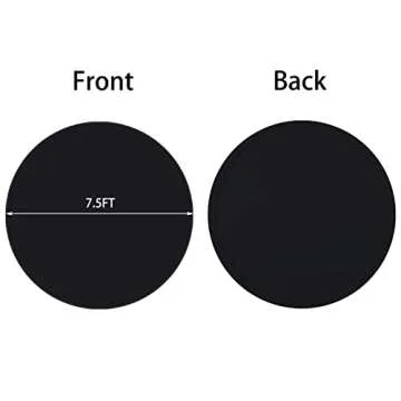 Outpain 7.5FT Black Polyester Round Arch Backdrop Cover for Wedding, Birthday, Baby Shower Decorations