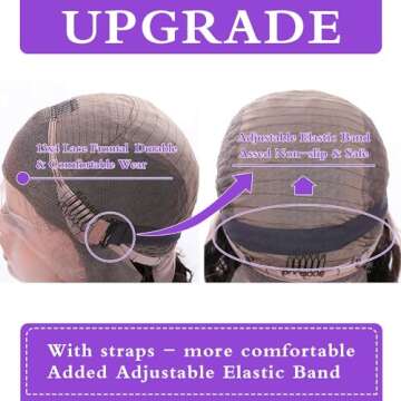 Vlaty Wear and Go Glueless Wigs Human Hair for Beginners 13x4 Body Wave Lace Front Wigs Human Hair Pre Plucked 180% Density HD Transparent Lace Frontal Wigs Human Hair Wig for Women 14 Inch