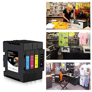 Xcinkjet Sublimation Ink Cartridge Compatible for Sawgrass Virtuoso SG400 SG 800 Printer (1 Black, 1 Cyan, 1 Magenta, 1 Yellow, 4-Pack)