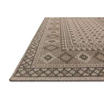 Loloi Chris Loves Julia Providence Collection PRC-07 Dove/Charcoal 7'-6" x 10', .12" Pile Height, Indoor/Outdoor Area Rug