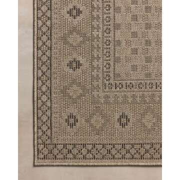 Loloi Chris Loves Julia Providence Collection PRC-07 Dove/Charcoal 7'-6" x 10', .12" Pile Height, Indoor/Outdoor Area Rug