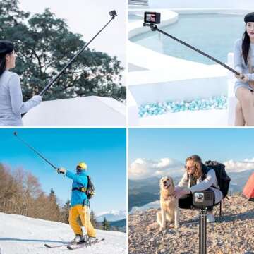 63inch Extension Selfie Stick for INSTA360 for Action Camera Hero 13 12 11 10 9 8 7, Insta Insta360 ...