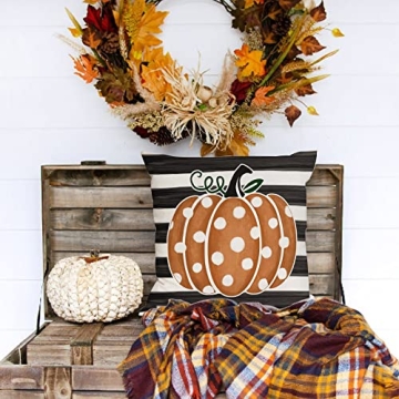 GEEORY Fall Decorative Pillow Covers Set of 4 - Autumn Charm