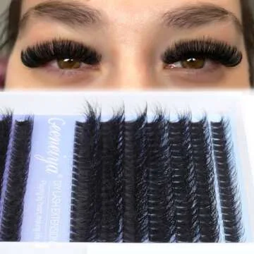 Geeneiya Eyelash Clusters Fluffy Lash Extension Mink Thick Cluster Eyelash Extensions 10-18MM Cluste...