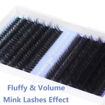 Geeneiya Eyelash Clusters Fluffy Lash Extension Mink Thick Cluster Eyelash Extensions 10-18MM Cluster Lashes Individual Fluffy Fake Eyelashes, Not Kit (60D+80D, 280Pcs)