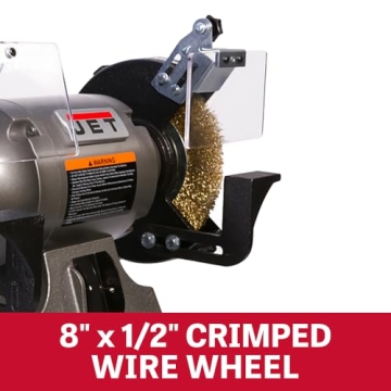 Buy JET 8-Inch Bench Grinder with Wire Wheel and Power