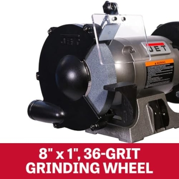 Buy JET 8-Inch Bench Grinder with Wire Wheel and Power
