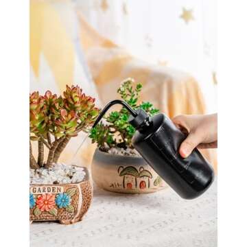 Melphoe Tattoo Wash Bottle Squeeze, 2Pcs 500ml Squirt Bottle Succulent Watering Can, Safety Rinse, L...