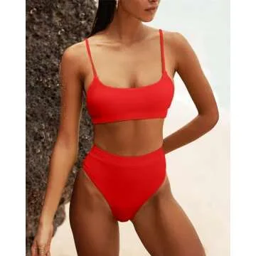 MELYUM Women's High Waisted Bikini Set for Summer Fun