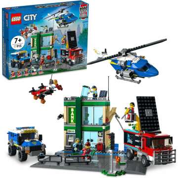 Build Thrilling LEGO City Police Chase 60317 with Helicopter, Drone, and Trucks