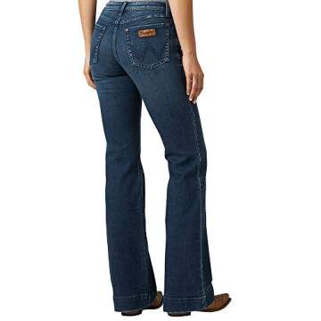 Wrangler womens Retro Mae Mid Rise Wide Leg Trouser Jeans, Sophia, 5 1 US