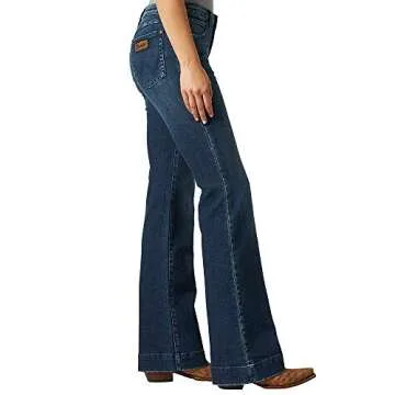 Wrangler womens Retro Mae Mid Rise Wide Leg Trouser Jeans, Sophia, 5 1 US