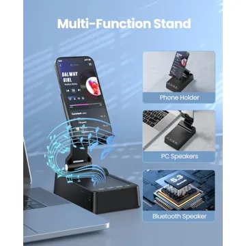 Bluetooth Speaker Phone Stand - Great Gift for Men & Women
