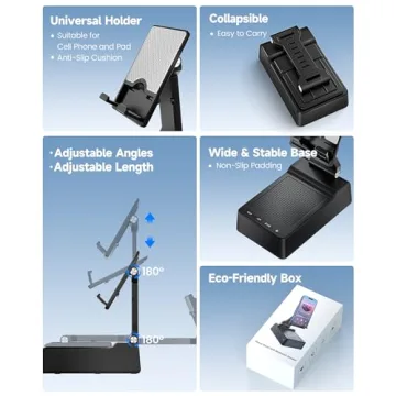 Bluetooth Speaker Phone Stand - Great Gift for Men & Women