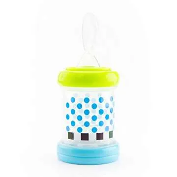 Sassy Baby Food Nurser – 4+ Months Set of 2- 4oz 100% Silicone Nipple and Spoon BPA-Free