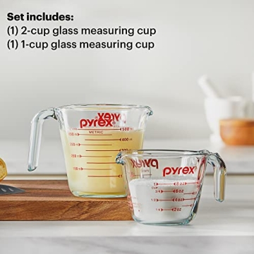 Pyrex Glass Measuring Cup Set – 1 & 2 Cup