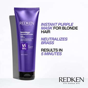 REDKEN Color Extend Blondage Color Depositing Purple Shampoo, Conditioner and Hair Mask | For Blonde Hair | Neutralizes Brassy Tones In Blonde Hair | With Salicylic Acid