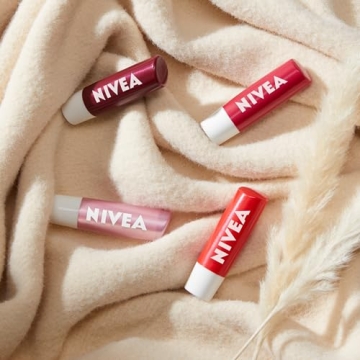 NIVEA Fruity Tinted Lip Balm Pack of 4 - 0.17 Oz