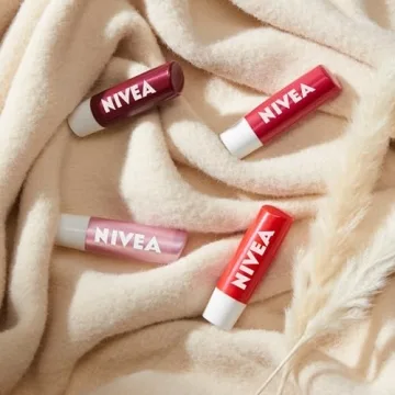 NIVEA Fruity Tinted Lip Balm Pack of 4 - 0.17 Oz