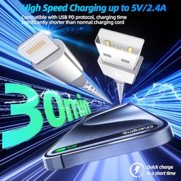 High-Speed MFi Certified iPhone Charger 3-Pack 10FT