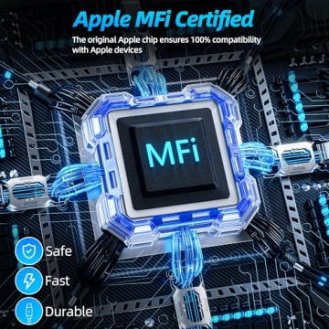 High-Speed MFi Certified iPhone Charger 3-Pack 10FT