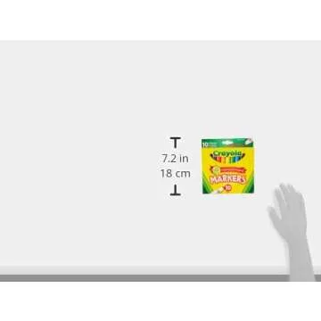 Crayola 758114552570 Broad Line Markers, Classic Colors 10 Each (Pack of 24), Case of 24 no, Count